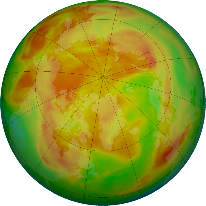 Arctic ozone map for 13 May 1984